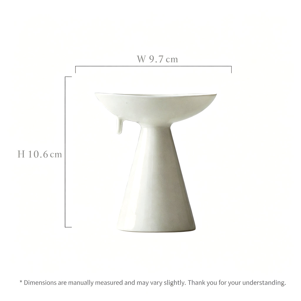 Wabi-Sabi White Ceramic Incense Stick Holder — Minimalist Incense Burner for Meditation