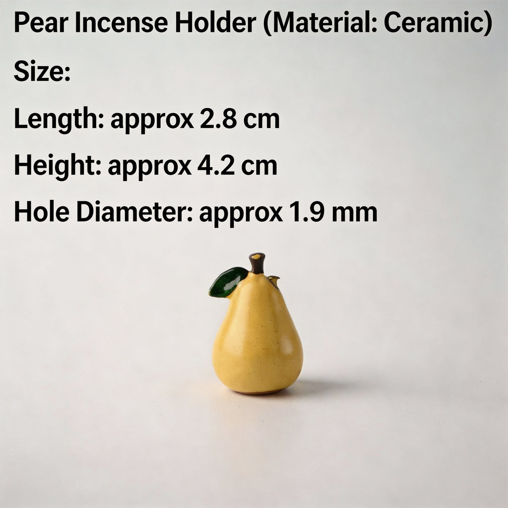 Handmade Ceramic Incense Stick Holder — Pear Shaped Incense Burner, Gift for Aromatherapy