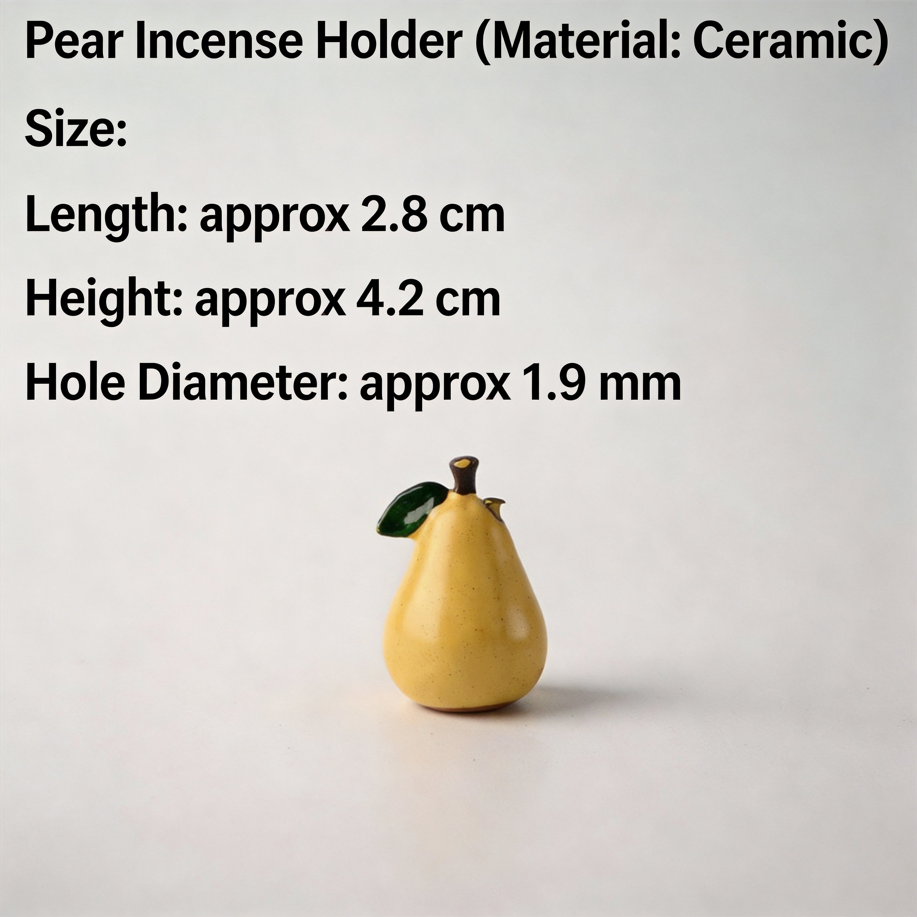 Handmade Ceramic Incense Stick Holder — Pear Shaped Incense Burner, Gift for Aromatherapy