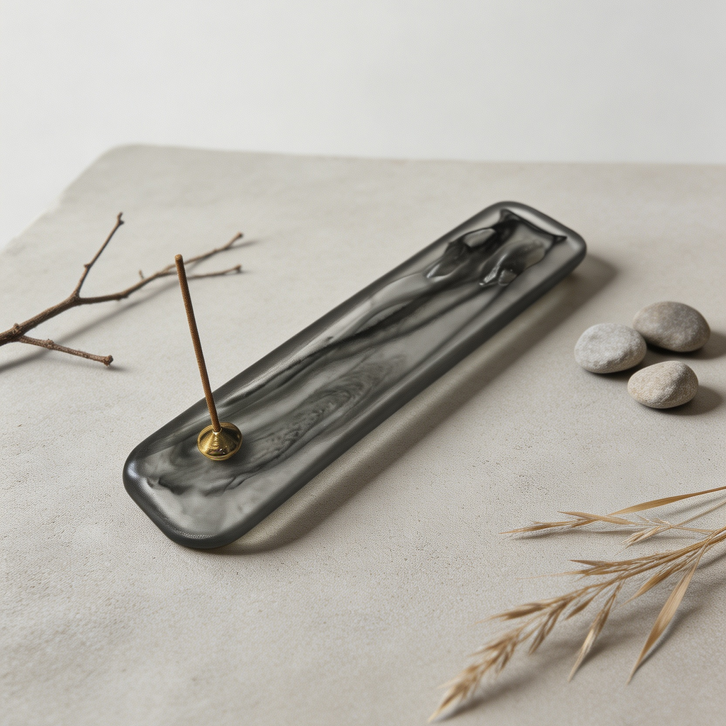 Glass Garden Antique Glass Incense Burner — Zen Incense Stick Holder for Tea Room