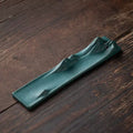 Chinese Ceramic Incense Burner — Antique Mountain Style Incense Stick Holder for Tea Ritual