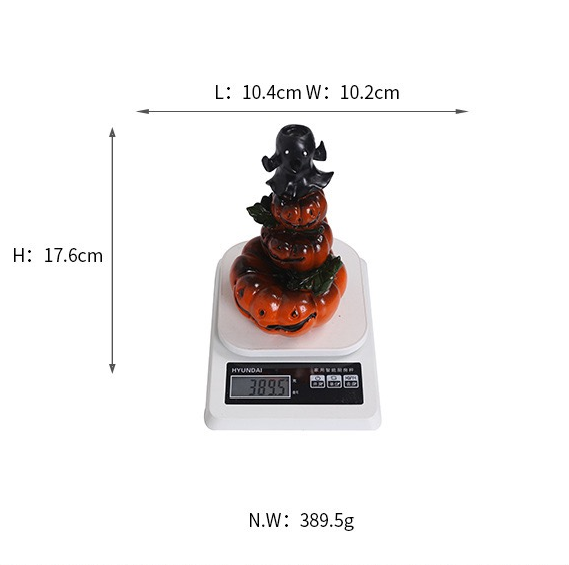 Halloween Pumpkin Head Ghost Backflow Incense Burner — Spooky Season Waterfall Smoke Incense Holder